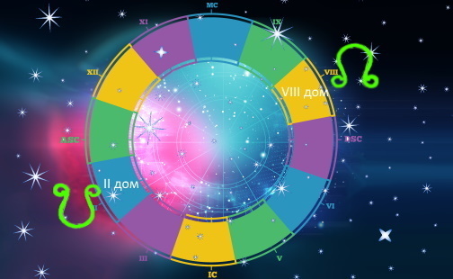 Восходящий лунный узел в 8 Доме гороскопа