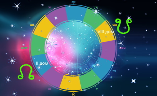 Если в гороскопе Восходящий Лунный узел во 2 Доме, а Нисходящий - в 8